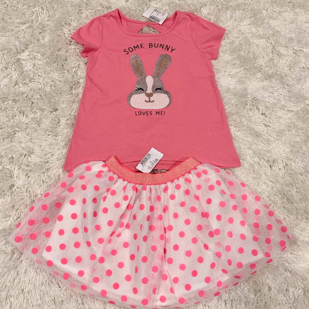 NEW Easter Bunny Skirt Set